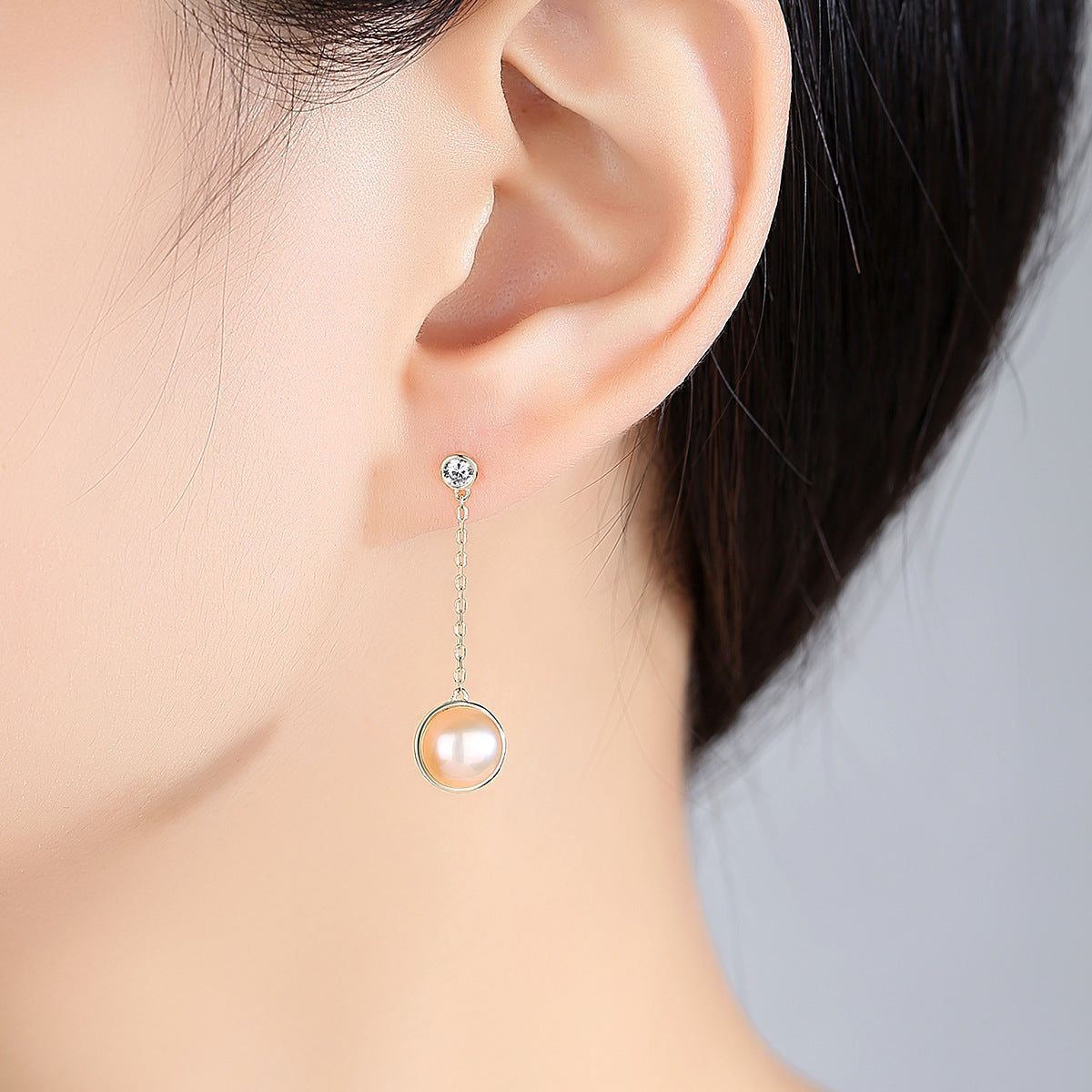 Twilight Pearls: S925 Silver Moonlit Pearl Ear Adornments